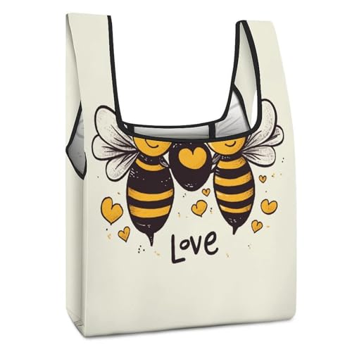 VstaDank Bee Love Honey �H���i�o�b�O ��v�ȃV���b�s���O�o�b�O �n���h���t�� �h�� �܂肽���ݎ� �H���i�g�[�g �ė��p�\ ����g�[�g�o�b�O �܂肽���ݎ� ���킢���z�����[