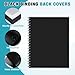 CAREGY 240 Pack Binding Covers and Backs Set 8.5 x 11 Inches, Including 120 Pack 8Mil Clear PVC, 120 Pack 12Mil Sand-Textured Polycovers Letter Size