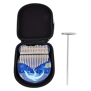 MILISTEN 1 Set Kalimba Met 17 Tonen Draagbare Mbira-vinger Vingerpiano Kalimba Duimpiano Voor Beginners Kalimba Met 17 Toetsen 17 Toetsen Vingerpiano Afrikaanse Acryl Kind Kleine Kaart Mini