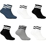 PS PROUTHS 6 Pares Calcetines Deporte Algodón Hombre Mujer | Transpirables Running Gym Fitness | Calcetines Deportivos Cómodos (FR/ES, Surtido)