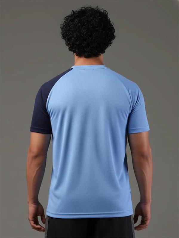 Image of CHKOKKO Gym Tshirt for Men Workout Regular Fit Sports Activewear Man Tshirts with Round Crew Neck and Half Sleeves for Yoga Running&Outdoor Activities