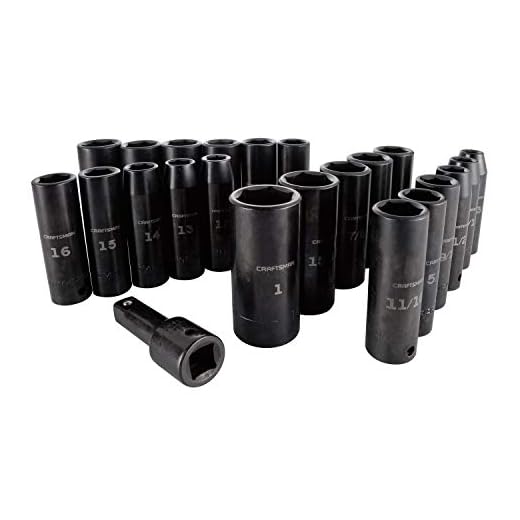 CRAFTSMAN Deep Impact Socket Set, SAE, 1/2-Inch, 23 Pieces (CMMT16970)