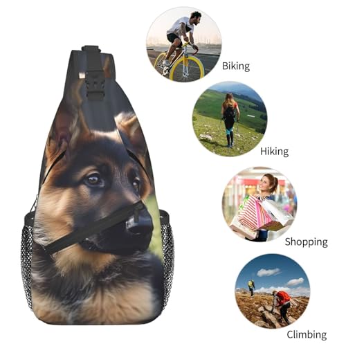Mochila tipo sling negra para adulto 7.5"x3.5"x15.3" miniatura 5