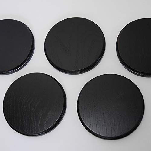 GTK - Geweihe & Trophäen KRUMHOLZ 5 Placas de cuña para Armas, Redondas, 15 cm, Color Oscuro