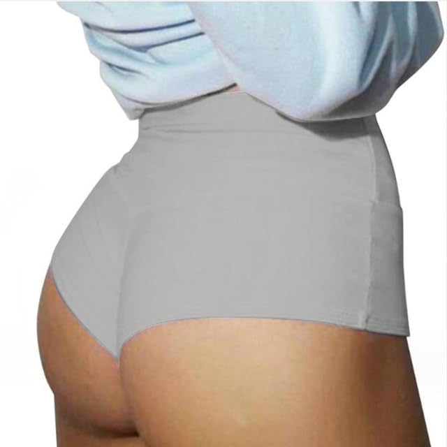 Short De Sport Femme Taille Haute - Yoga, Pole Dance, Fitness - Confortable Et Flatteur - Matière Stretch - Couleur Unie