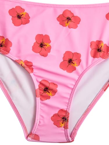 Image of RoseSeek Girl's 2 Piece Cherry Print Swimwear Ruffle Trim Ruched Bathing Suits Cute Swimsuits