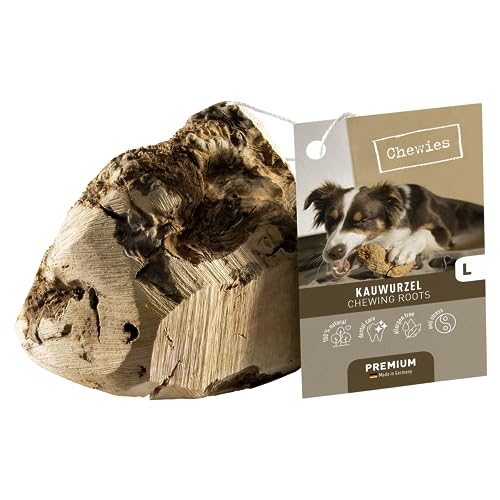 Chewies Kauwurzel für Hunde aus Baumheide Wurzel - 100 % natürliches Hunde-Spielzeug risikoarm & langlebig - Größe L: Für Hunde ab 20 kg Körpergewicht, L (1er Pack)