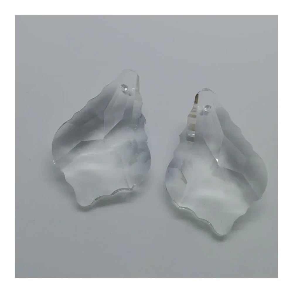 Crystal Chandelier Prism, Sun Catcher, 5PCS 38mm K9 Clear Maple Leaf Crystal Prisms Pendants Lamp Chandelier Parts Hanging Home Decor