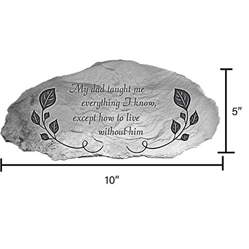 Cathedral Art My Dad Taught Me Memorial Garden Stone, 10-Inches By 5-Inches, Silver #TOP3