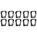 BOOSTEADY Multipurpose D-Ring Locking Hanging Hook Tactical Link Snap Keychain with Zippered Pouch for Molle Webbing