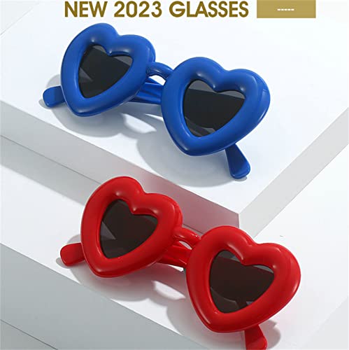 willochra Heart Shaped Sunglasses Vintage Cat Eye Fashion Party Love Eyeglasses for Women UV4003