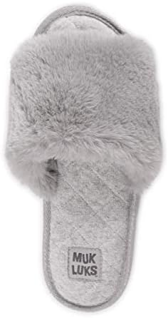 MUK LUKS womens Sariah Slide - Grey Slipper, Grey, X-Large US | Image 4