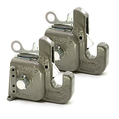 Pat's Easy Change (Cat#2 Gray) W/Stabilizer Bar - Best Quick Hitch System On The Market – Flexible, Durable, And Affordable - Comes W/ 4 Pair Of Lynch Pin Washers #TOP2