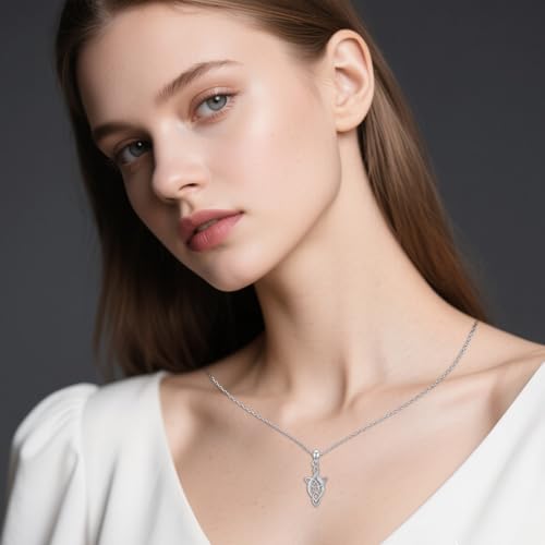 Celtic Knot Necklace for Women 925 Sterling Silver Opal Irish Necklace Infinity Heart Pendant Celtic Jewelry Birthday Gifts for Girlfriend Mom3