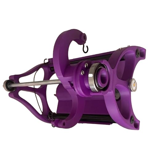 HMWOKPOT Electric Spinning Wheel Yarn Spinner Kit Dog Hair Wool Spinning Thread Wool Fibre Twisting Yarn Winder with Foot Controller & 3 Bobbins - Forward and Reverse,Purple