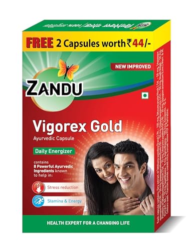 Zandu Vigorex Gold Ayurvedic Daily Energizer – 20 Capsules