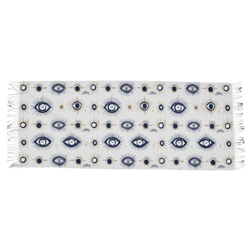 Abstract Evil Eyes Pashmina Scarf for Women Soft Cashmere Feel with Tassel Shawl Wraps 86×30 IN3