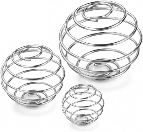 3 Stück Edelstahl Protein Shaker Metall Shaker Ball Metall Flaschenmischer Frühling Kugeltyp Blender Flasche Cup Draht für Sport und Fitness Protein Gemischte Getränke (3 Größen)