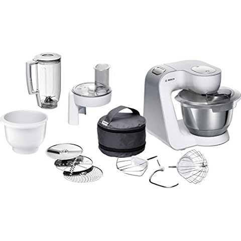 Bosch MUM58234 Robot de Cocina 1000W con Cuenco de Acero Inoxidable y 3 Discos Cover