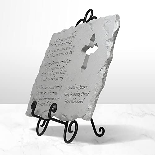 Let’s Make Memories Personalized Cross Memorial Stone - Sympathy - Condolences - Garden Marker #TOP3