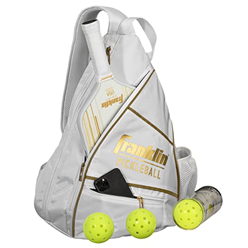 Franklin Sports Pickleball Bags - Pickleball Sling Bag Backpack for Gear + Equipment - Pickleball Bag for Men + Women - Holds Paddles, Pickleballs + Accessories - Official US Open Pickleball Bag