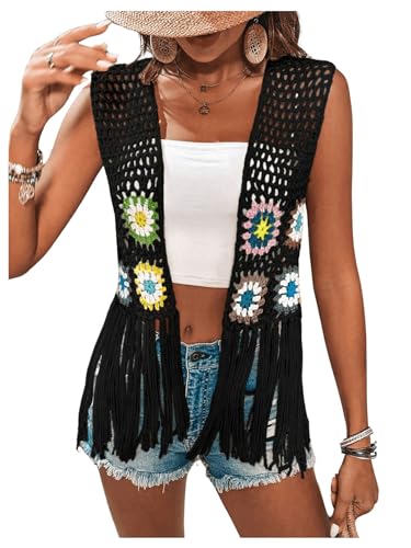 Verdusa Women's Floral Crochet Hollow Out...