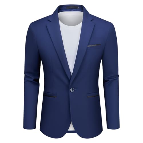 Autsel Mens Blazer 1 Button Casual Slim Fit Blazer Jacket Business Lightweight Suit Jackets Wedding Tuxedo - Image 5