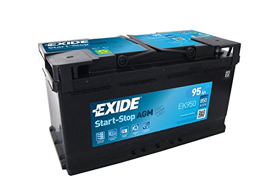 Exide EK950, 95Ah 12V AGM Autobatterie für den BMW 4er 420i Benziner und Start Stopp - passt bei vielen anderen 4er Modellen ebenfalls