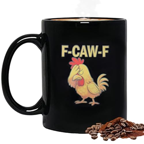 DzpKrka ユーモアな鶏のコーヒーマグ - 面白い雄鶏のセラミックコーヒーカップ,ホットココアマグ,ホットココア・ミルク・ジュース・アイスウォーター・コールドドリンク用・家族・友人・女性・男性・自宅・オフィス・農家向け