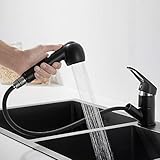 ☔VERWENDET EIN LEBEN LANG: Schwarz lackierte Oberfläche, hinterlässt nach Gebrauch keine Spuren, wird Ihr Wasserhahn ewig wie Neu aussehen.