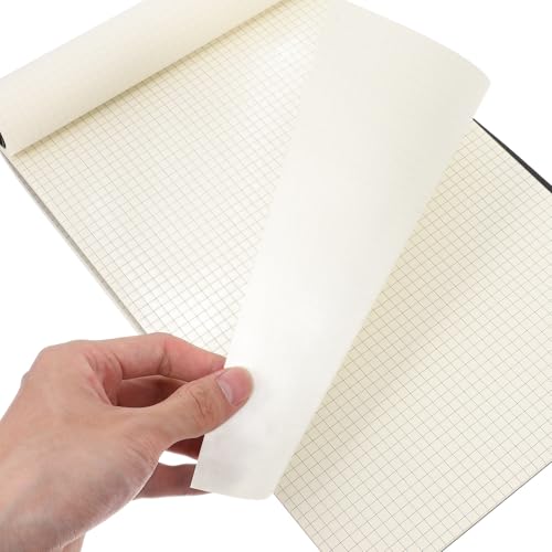 Libro de hojas cuadriculadas de papel negro Hemobllo para matemáticas, dibujo y práctica escolar 7