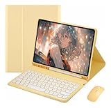 Kit iPad Pro 11 Pol (m4): Capa, Teclado Redondo, Mouse (Tartrazine)