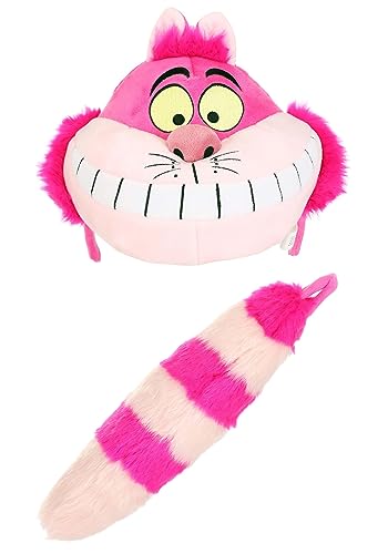 elope Disney Plush Cheshire Cat Headband & Tail Kit - Soft Velour and Faux Fur Costume Accessories for Adults & Kids