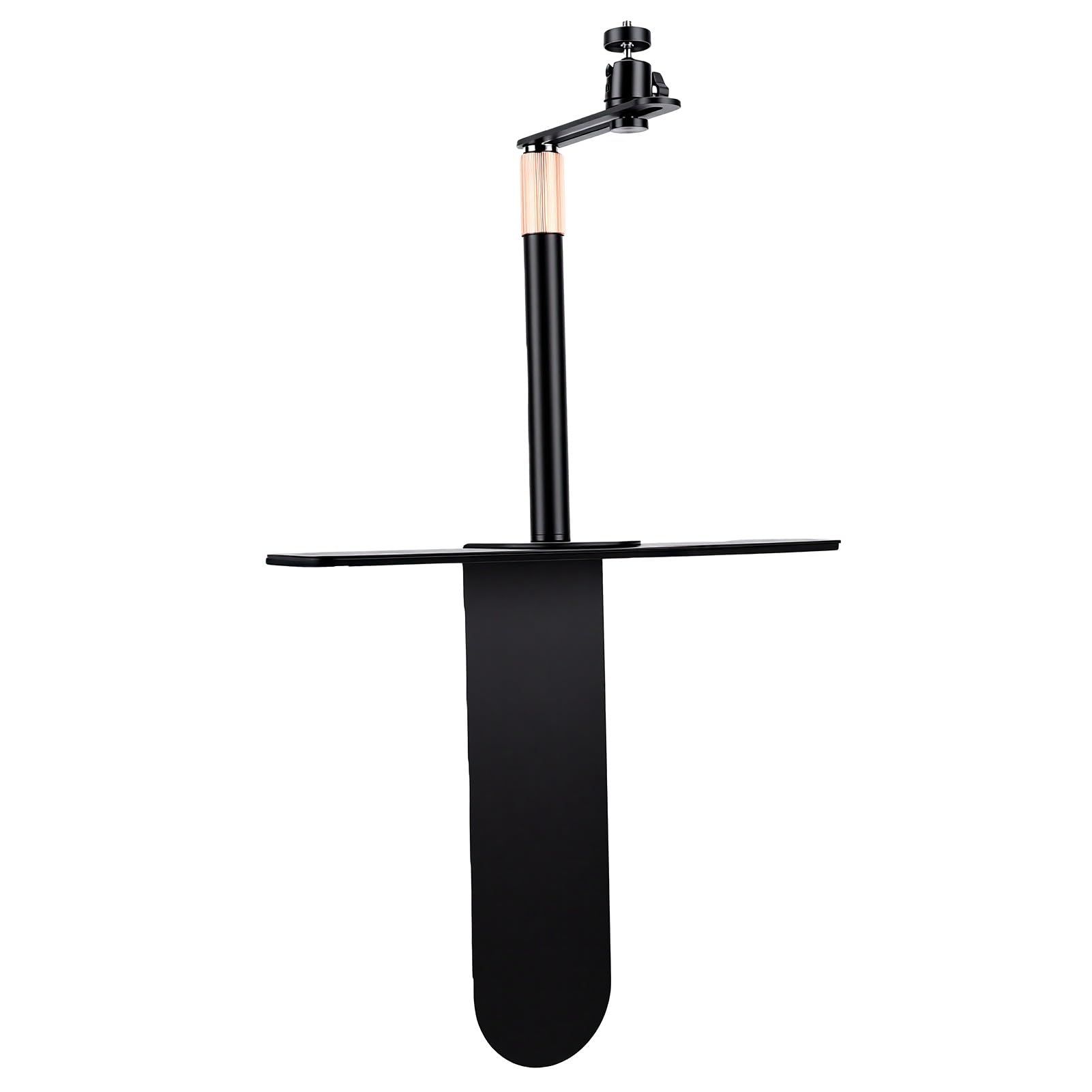 Dpofirs Soporte para Projector, Soporte de Mesita Ajustable en Altura de 25 a 35 Cm con Tornillo de 1 4, Rotación de 360 Grados, Capacidad de Carga de 2 Kg, for Cama y sofá (Black)