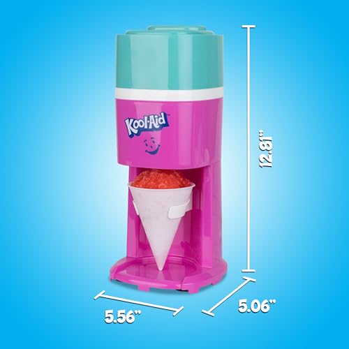 Image of Kool-Aid Shave Ice and Snow Cone Machine, Multi-Use Ice Shaver for Frozen Treats, Slushies, Snow Cones, and More - Reusable Cup and Ice Mold, Stainless Steel Blades - Sharkleberry