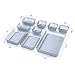 Mumba Drawer Organizer Pack of 9, Desktop, Drawer & Flatware Organizer Storage (Gray, Pack of 9)