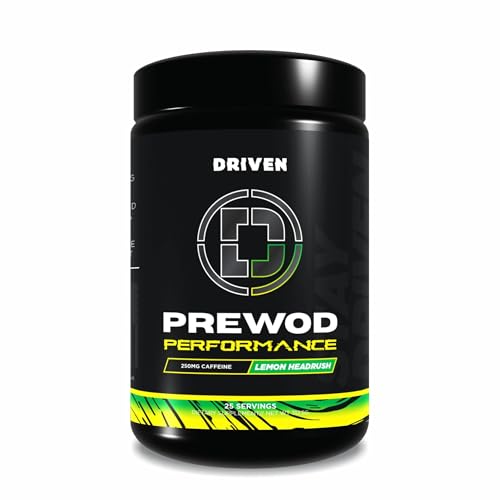 Image of Driven PREWOD Energy Drink Powder, 25 Servings - Pre-Workout Supplement wit- Boosts Energy, Focus, Strength, & Endurance for High-Intensity Training (Performace, Lemon Headrush)