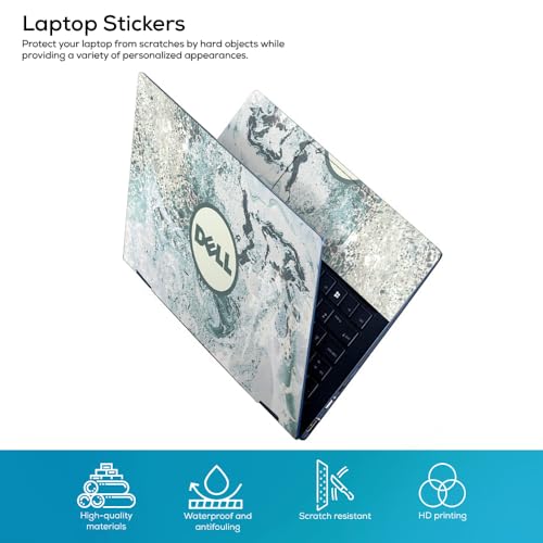 Image of Galaxsia Marble D07 Top+Wrist Pad Vinyl Laptop Skin /Sticker /Cover Upto 15.6 Inches Laptops Laminated-Removable-HD Quality Compatible for Hp-Dell-Sony-Lenovo-Asus etc.(15x10 Inches)