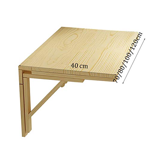 Étagères murales flottantes et bureau d'angle en bois avec table à abattant - 3
