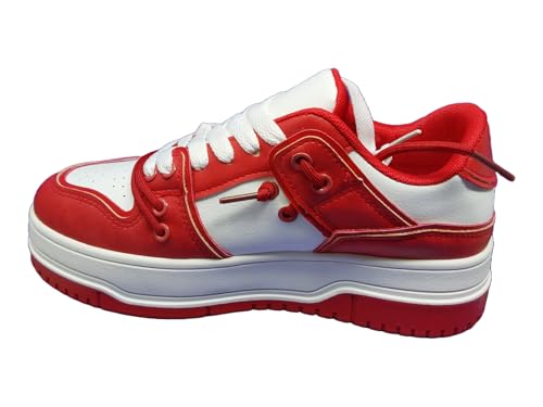 Liliana Women's Low-top Fashion Sneakers, High Platform Comfortable Lace up Casual Shoes Timothy-13