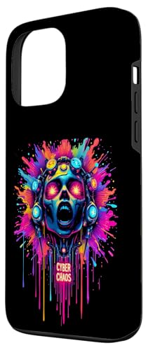 Chaos psychédélique vibrant Cyberpunk Trippy Coque pour iPhone 13 Pro Max – vue 2