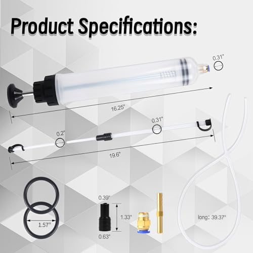 500CC Fluid Extractor Pump Kit with 28" Soft Hose & Two 12" Extension Tubes by Generic - Used condition - Image 7