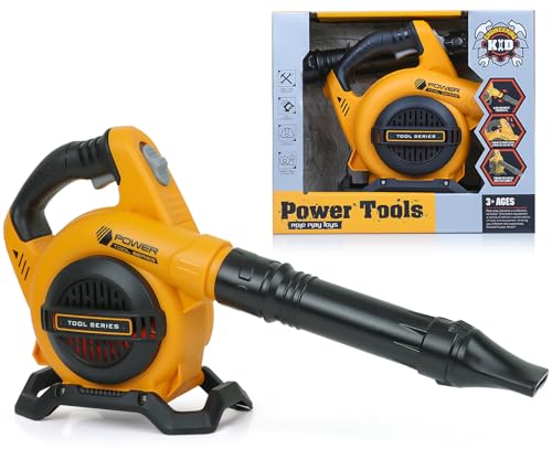 WishaLife Leaf Blower Toy for Kids – Kids Leaf Blower Pretend Construction Tool with Sounds and Blows Real Air, Toy Leaf Blower - Outdoor Cleaning Toys Set for Toddlers Boys Girls Ages 3 and Up