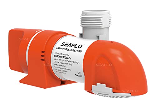 Seaflo 14A Series Narrow Low Profile Water Level Sensing Automatic Bilge Pump (1100 Gph, 12V) #TOP28