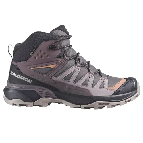 Salomon X Ultra 360 Mid GTX - Tenis de senderismo para mujer, Plum Kitten/Phantom/Cork, 9