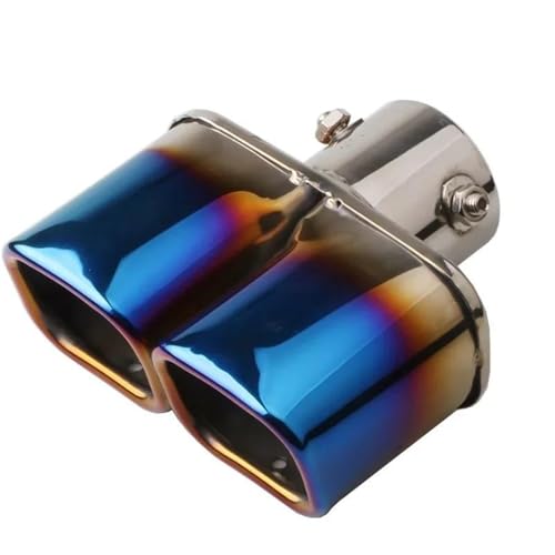 Escape de coche de acero inoxidable con silenciador doble y salida cuadrada