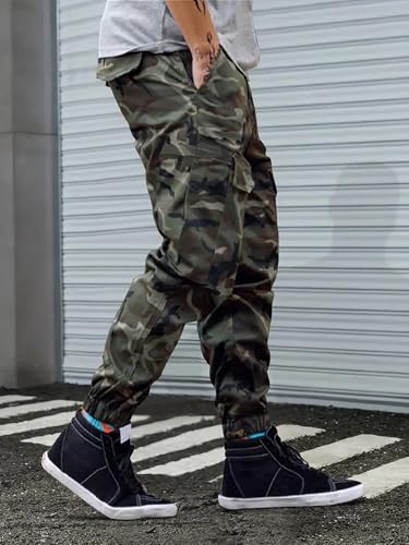 Image of Lymio Men Cargo || Army Design Cargo || Cotton Drawstring Pant Six Pocket (Also Available in Plus Sizes) (Army-03-04)