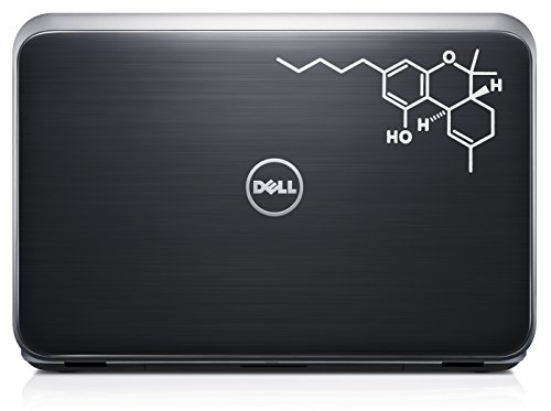 Marijuana Molecule (TCH) Decal by Buttered Kat (White)