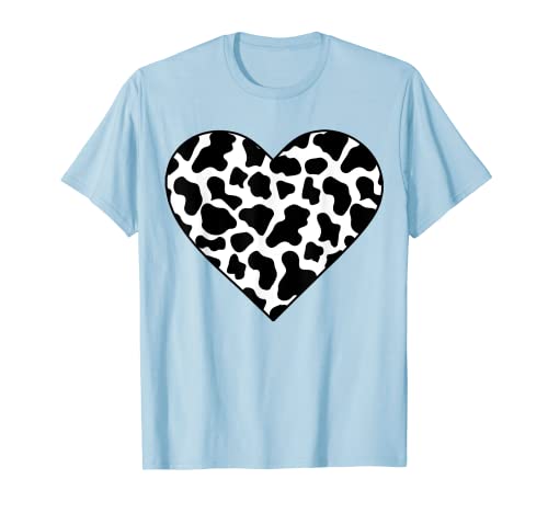 I Love Cow-Shirt - Camisa con estampado de corazón para hombres, mujeres, jóvenes, niños, divertida granja Camiseta