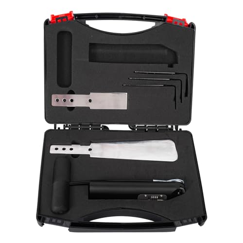 Image of Windshield Removal Tool Kit - Quick Release Cold Knife with 3 Replaceable Blades, 2 Sealant Scrapers & 1 Straight | Window Removal Kit for Car Truck SUV | Windscreen Replacement | Includes 3 Cut Blades, 2 Sealant Scrapers,1 straight bar& Storage Box